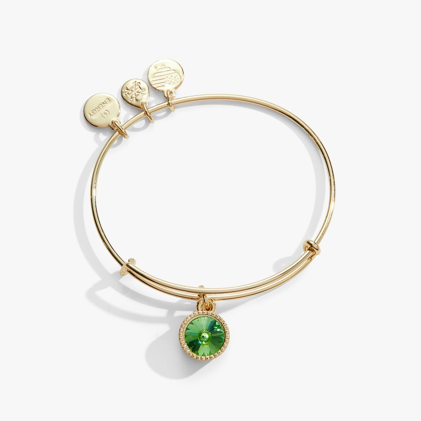August Birthstone Charm Bangle, Peridot ALEX AND ANI