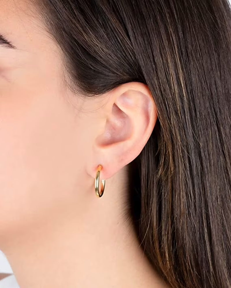 Gold Hoop Earrings Collection - 14K Solid Yellow Gold Filled Earrings Stylish Gold Earrings for Women with Different Occasions & Styles