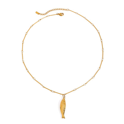 18K Goldfish Shape Design Exquisite Fashion Necklace Earrings Set