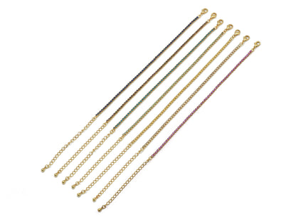 Dainty Thin Tennis Chain Necklace/Bracelet, sku#Y558