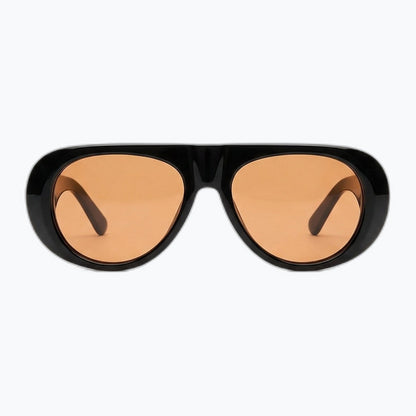 The Catalyst Aviator Sunglasses Oversized Teardrop Chunky Black Frames Vintage Jaxy Eyewear