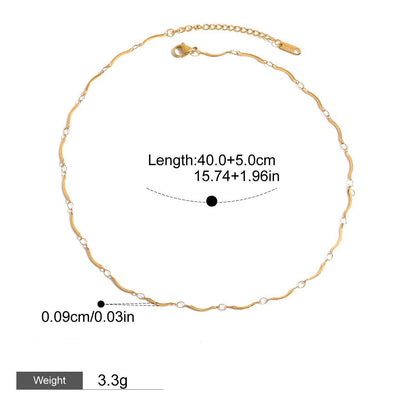 18K Gold Chain Design Exquisite Fashion Necklace