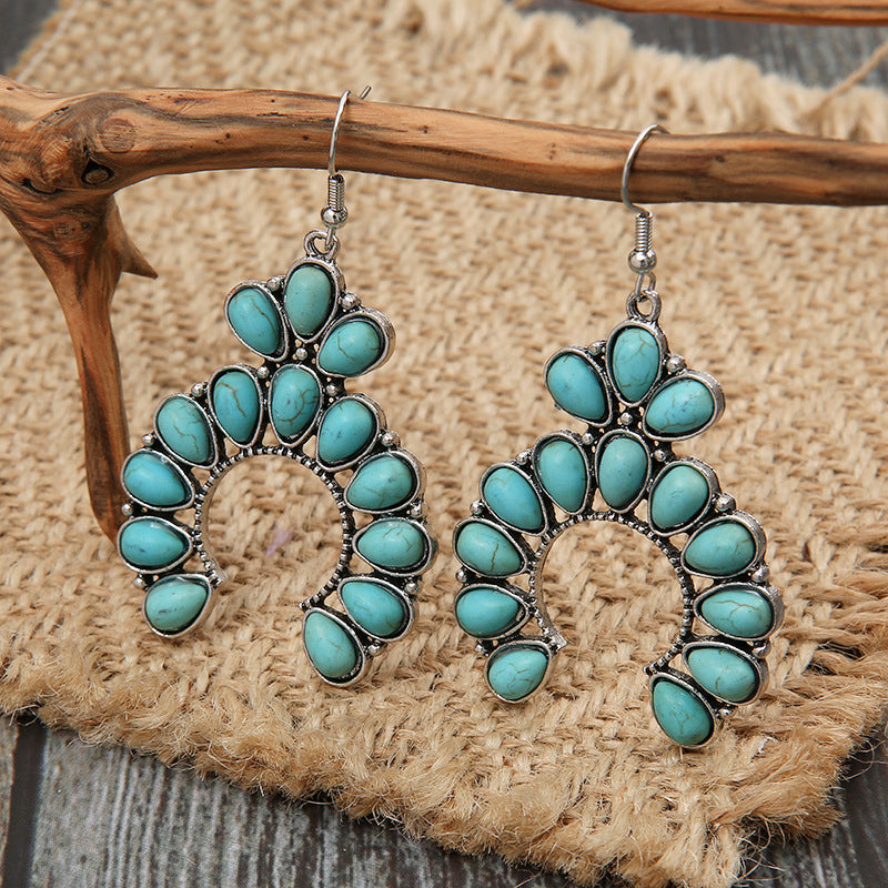 Turquoise Drop Earrings Bumpkin Ranchwear