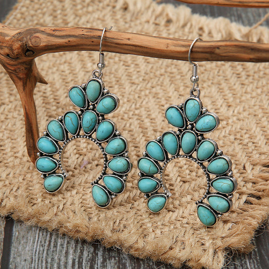 Turquoise Drop Earrings Bumpkin Ranchwear