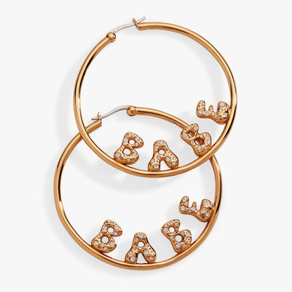 'Babe' Bubble Crystal Hoop Earrings ALEX AND ANI
