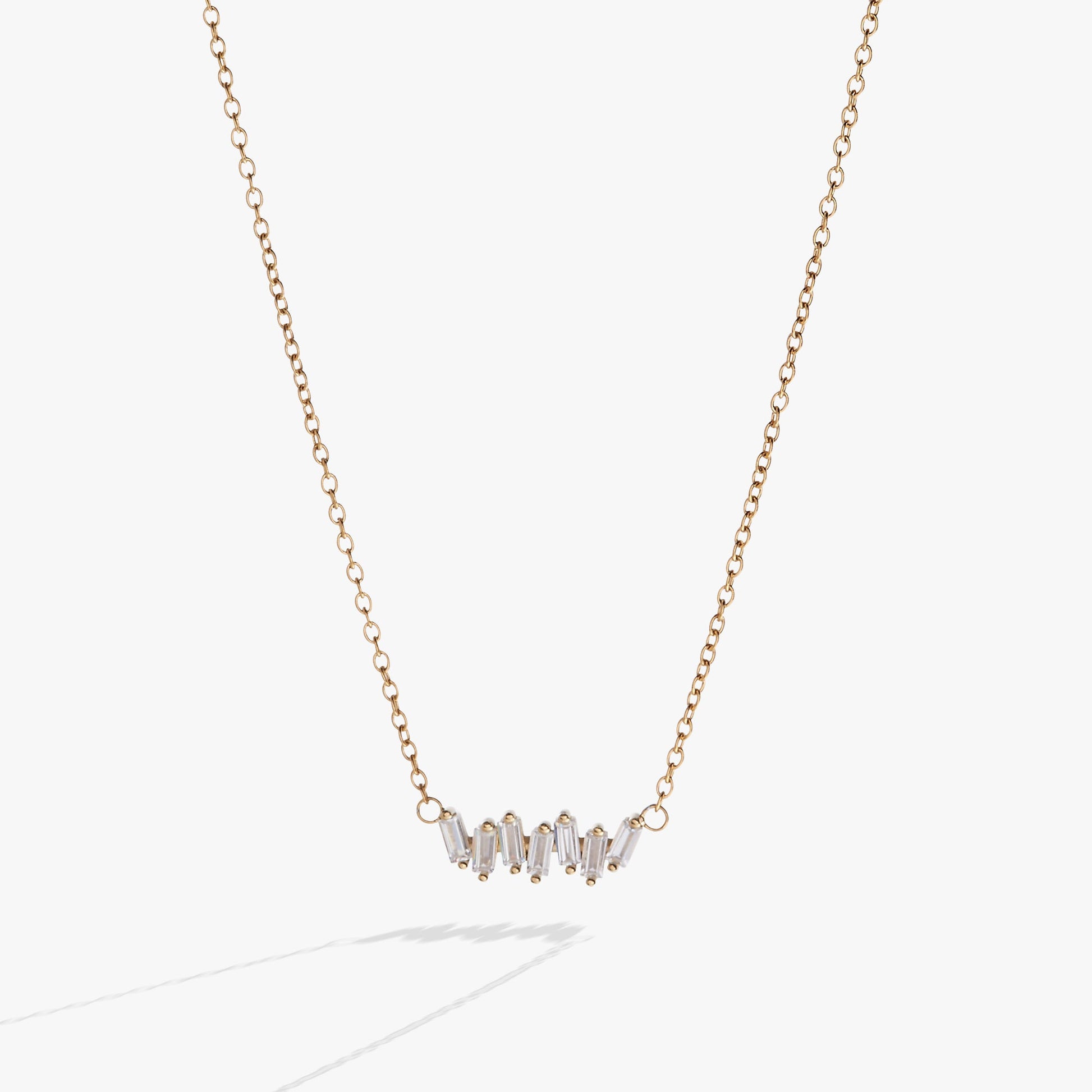 Crystal Baguette Bar Necklace ALEX AND ANI