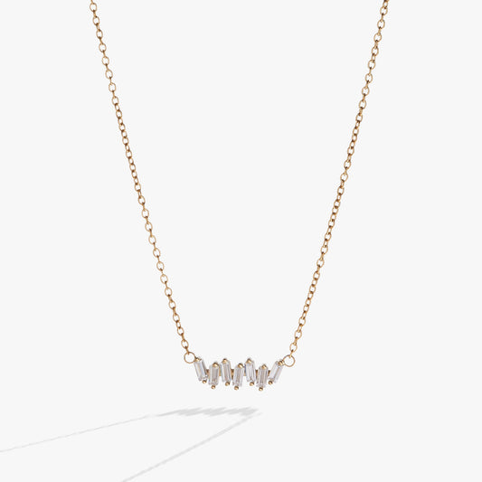 Crystal Baguette Bar Necklace ALEX AND ANI