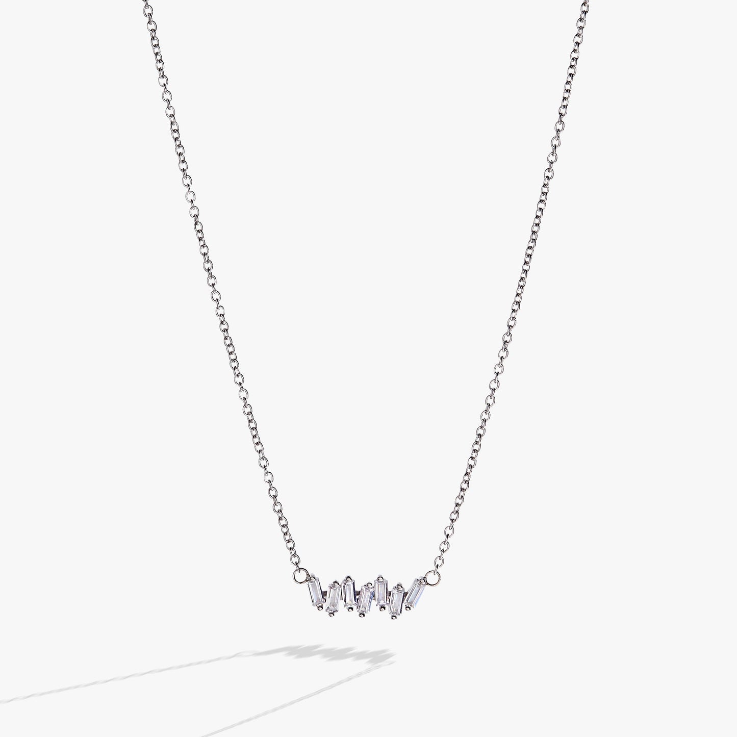 Crystal Baguette Bar Necklace ALEX AND ANI