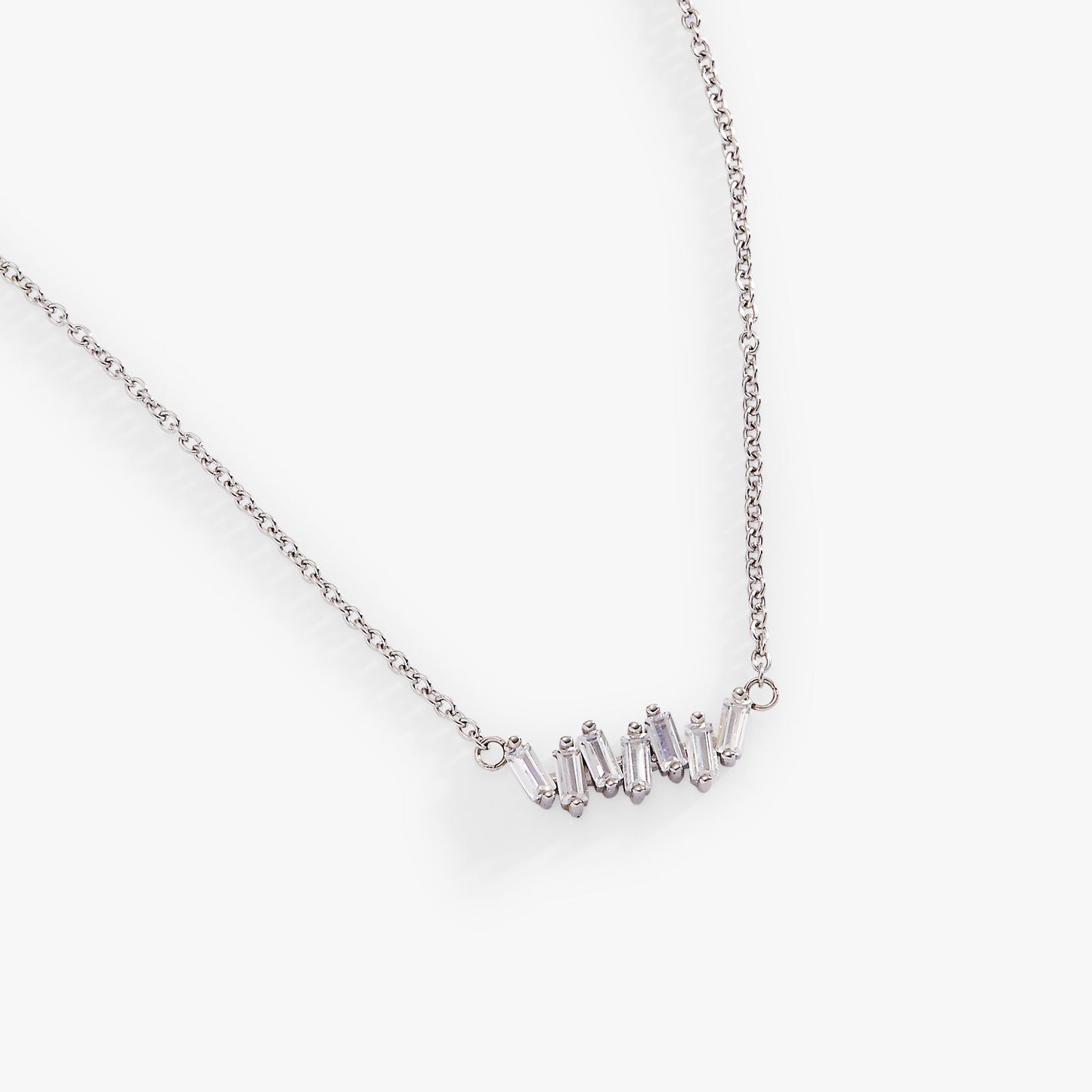 Crystal Baguette Bar Necklace ALEX AND ANI