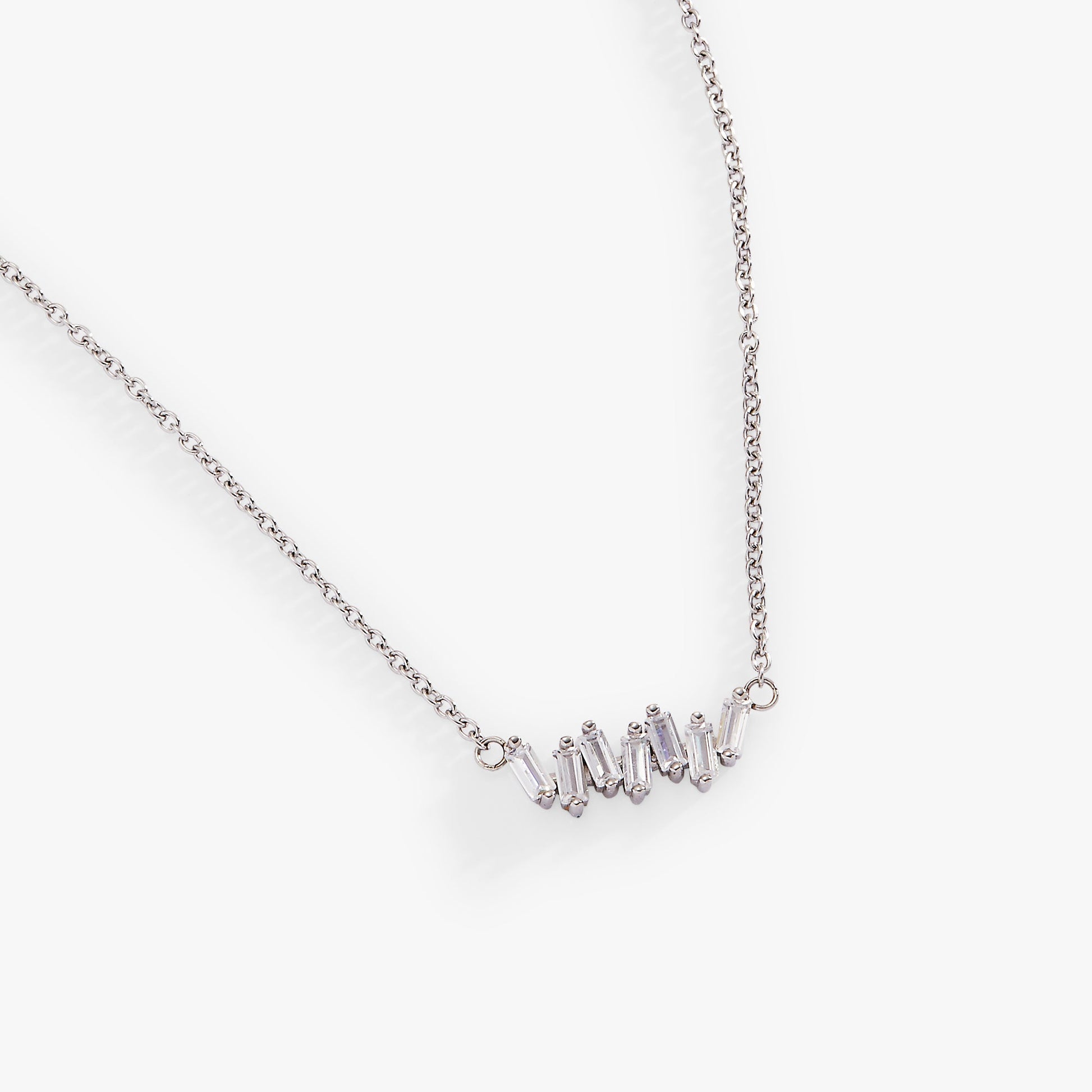 Crystal Baguette Bar Necklace ALEX AND ANI