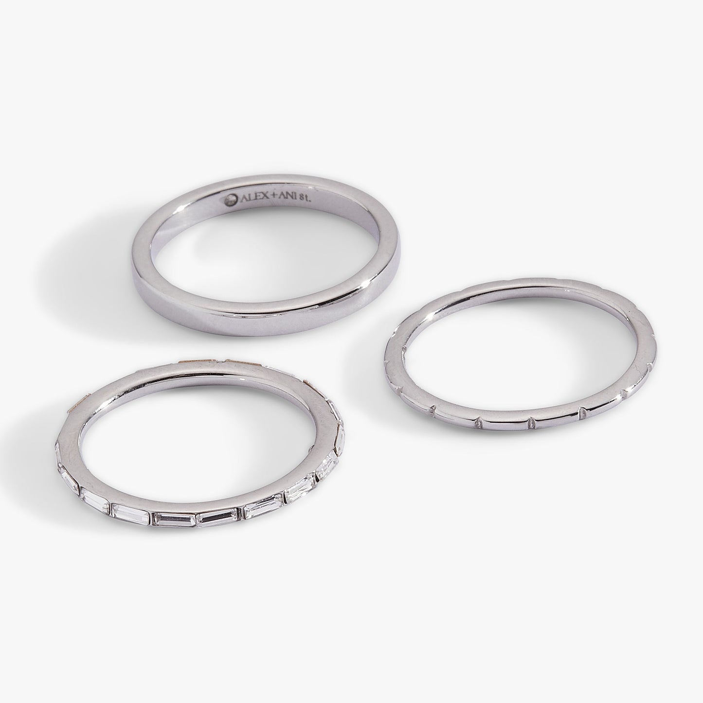 Baguette Stacking Ring Set of 3 ALEX AND ANI