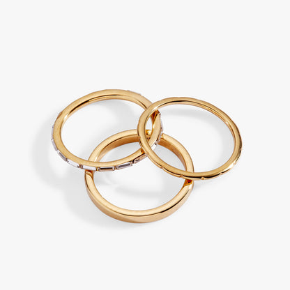 Baguette Stacking Ring Set of 3 ALEX AND ANI