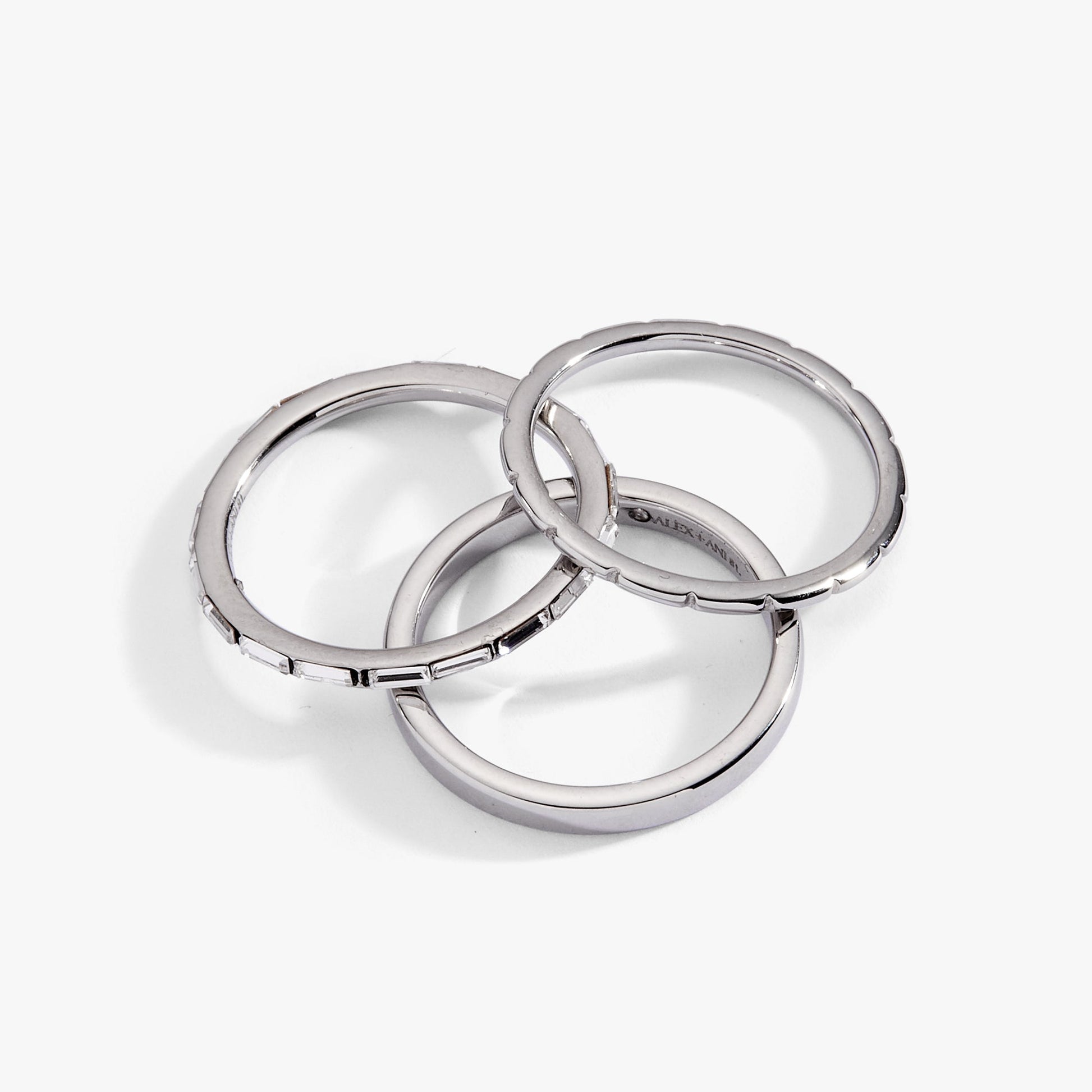 Baguette Stacking Ring Set of 3 ALEX AND ANI