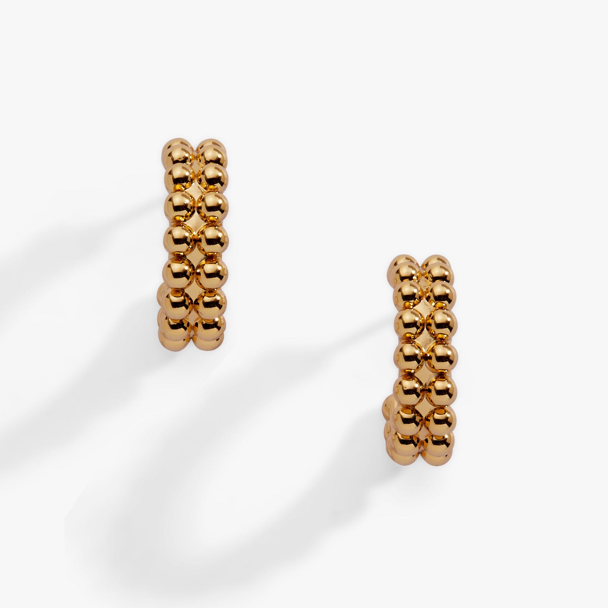 Gold Beaded Huggie Hoop Earring ALEX AND ANI