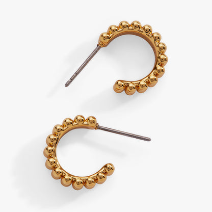 Gold Beaded Huggie Hoop Earring ALEX AND ANI