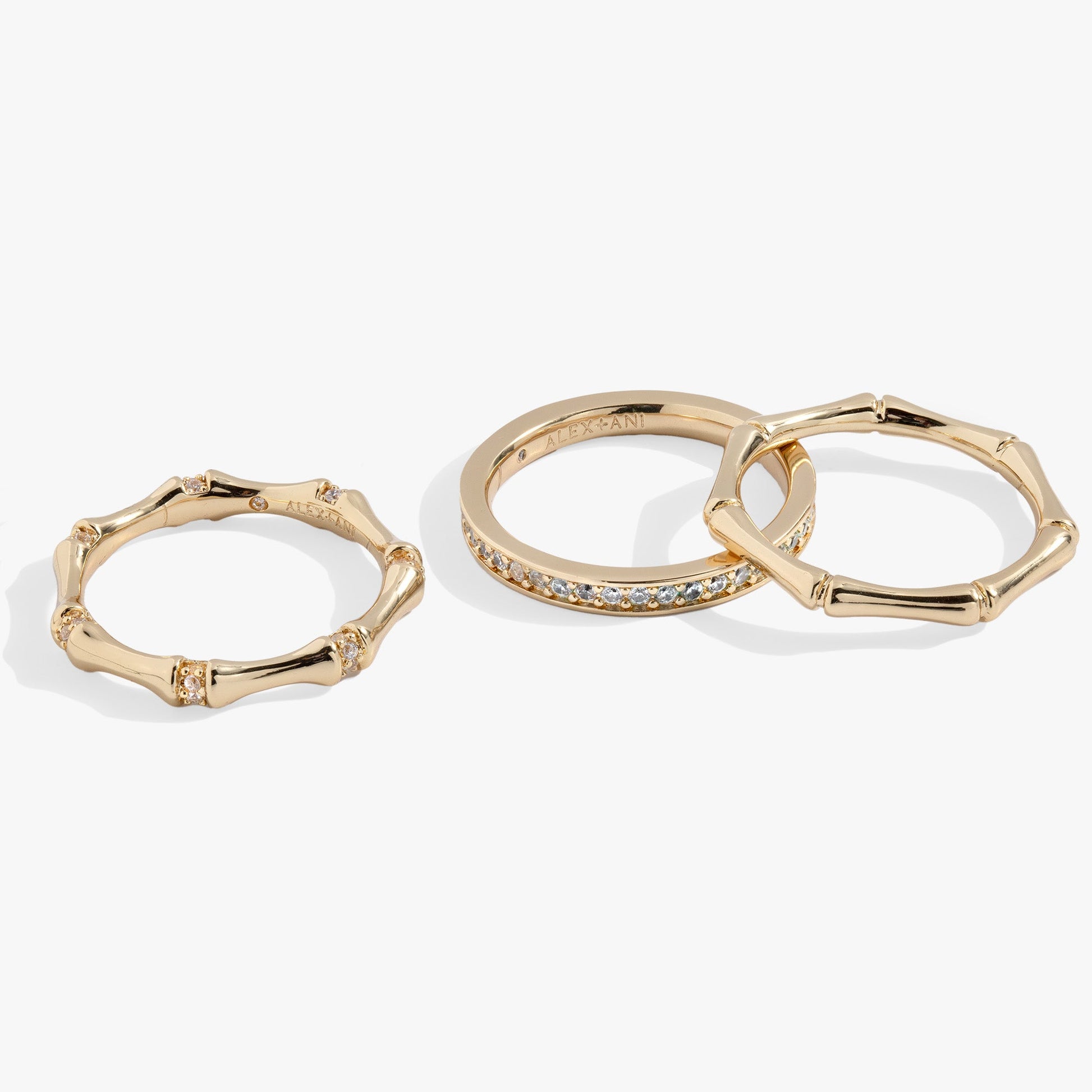 Bamboo Trio Ring Set ALEX AND ANI