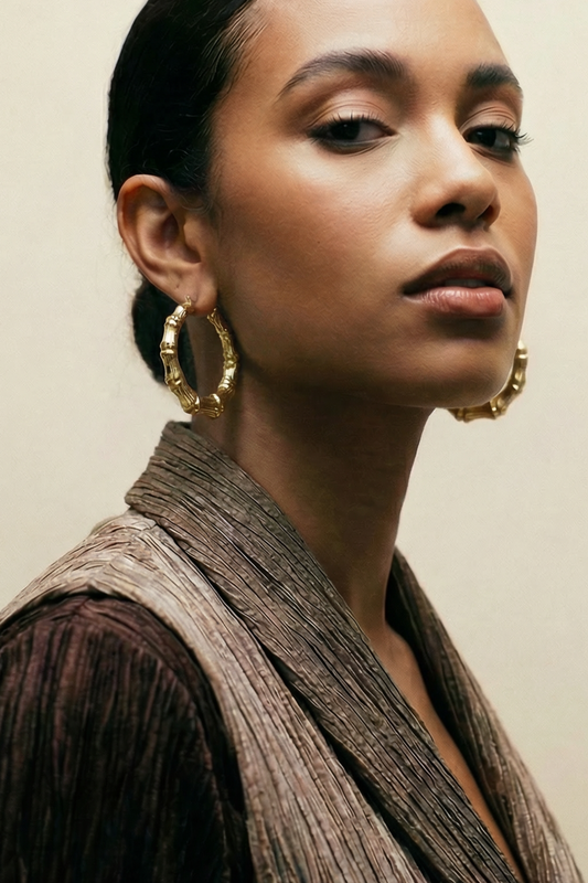 The Bamboo Hoop Earring