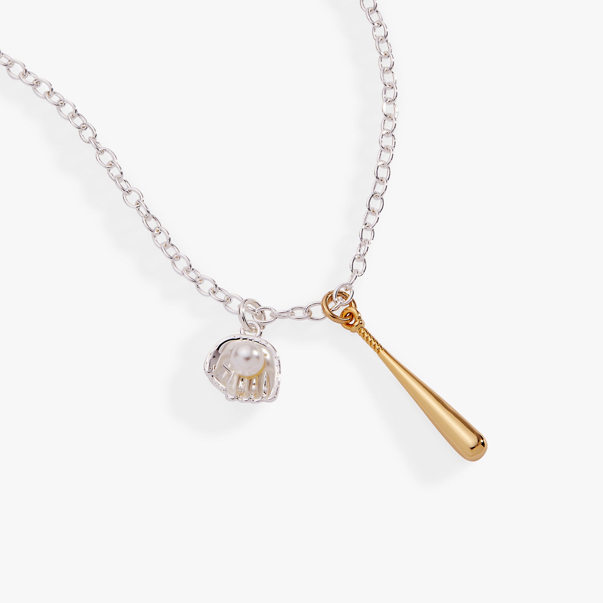 Baseball Duo Charm Pendant Necklace ALEX AND ANI