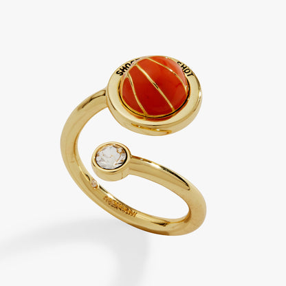 'Shoot Your Shot' Basketball Open Fidget Ring ALEX AND ANI