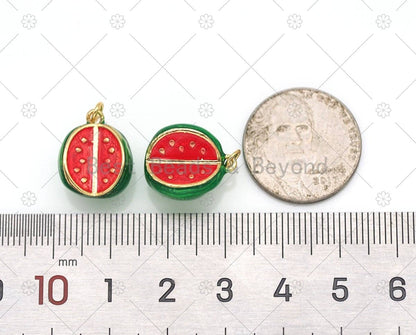 Enamel Watermelon Charm, Sku#Y569
