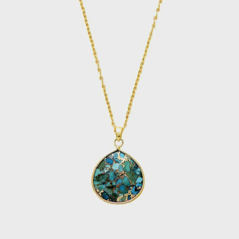 Turquoise Chain Pendant Necklace Bumpkin Ranchwear
