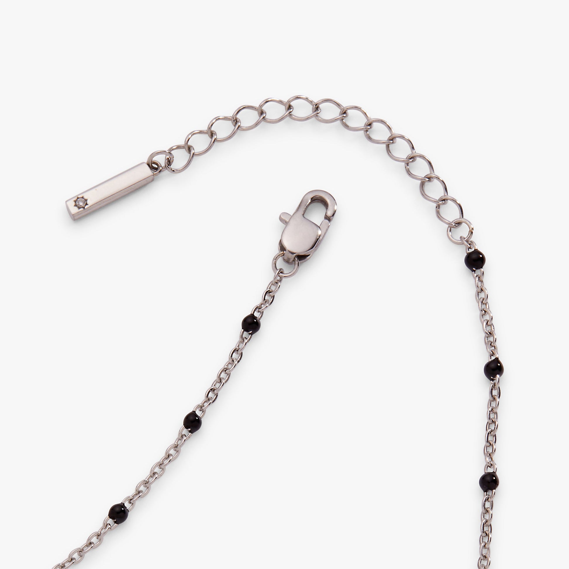 Black Enameled Chain Coin Station Anklet ALEX AND ANI