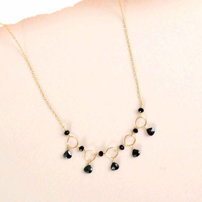 Black Spinel Gemstone Mini Sparkler NecklaceDelicate, handmade gemstone chain.
- Black Spinel gemstones- 16 - 18" long with 2" extender- Spring ring clasp- 14k gold plated fine Italian sterling silver- Gift boNecklacesPARKEN JEWELRYVettedArcBlack Spinel Gemstone