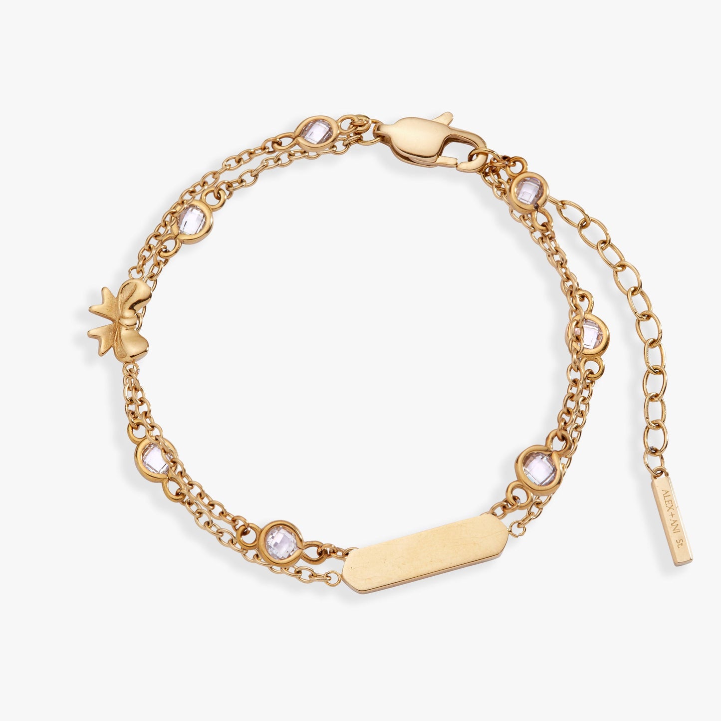 Bow Chain Double Strand Bracelet ALEX AND ANI