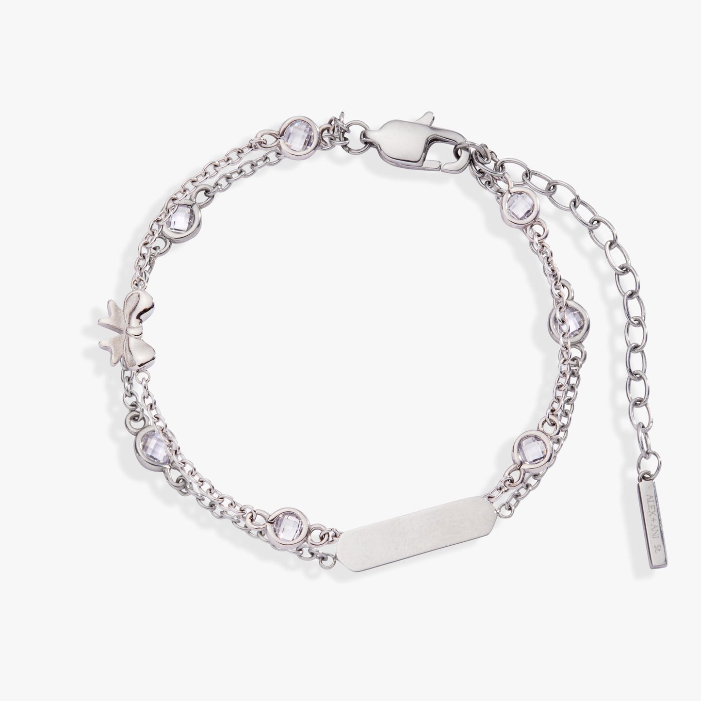 Bow Chain Double Strand Bracelet ALEX AND ANI