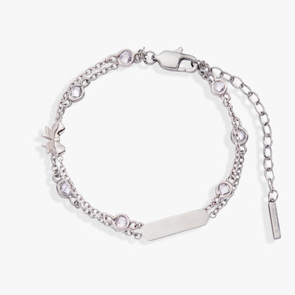 Bow Chain Double Strand Bracelet ALEX AND ANI