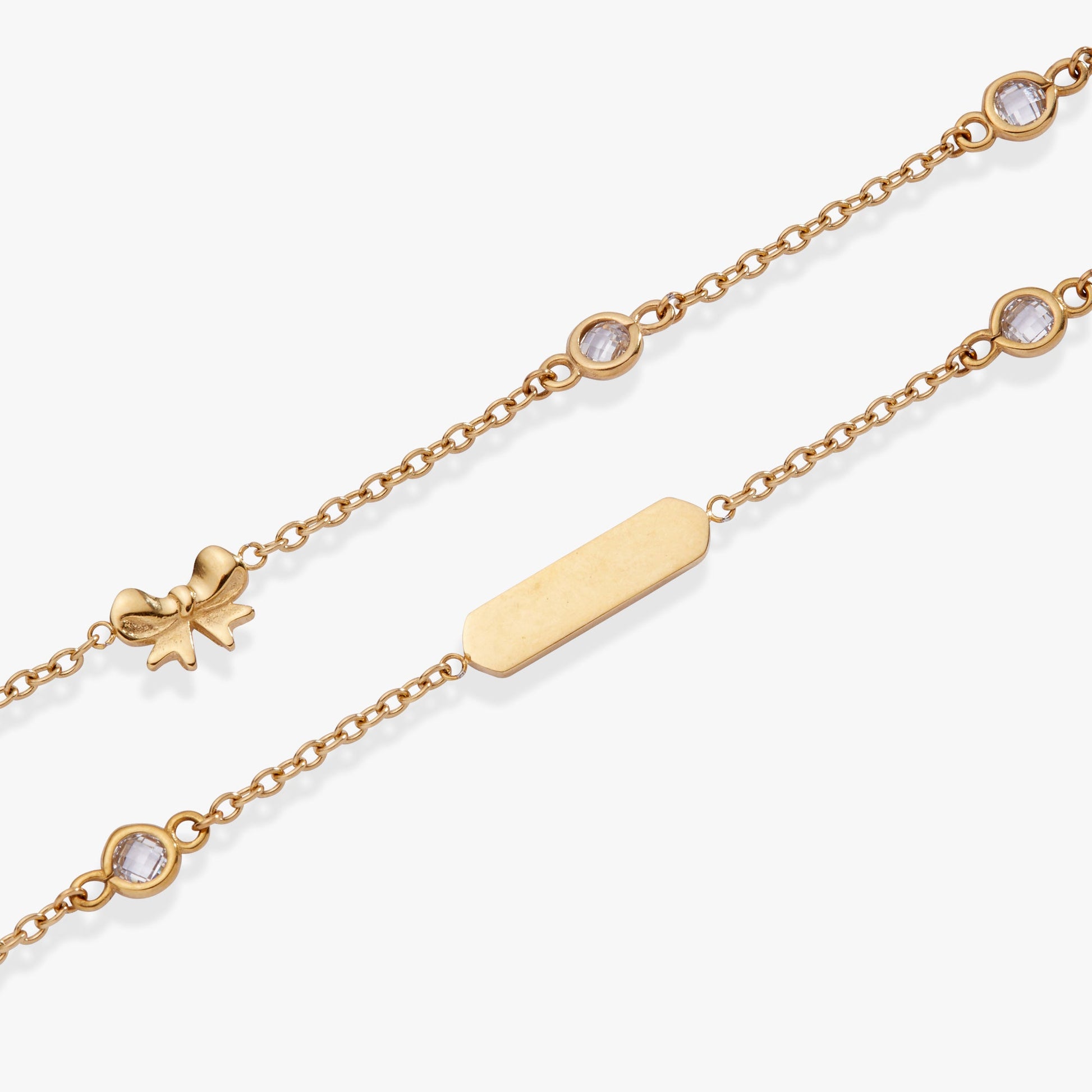Bow Chain Double Strand Bracelet ALEX AND ANI