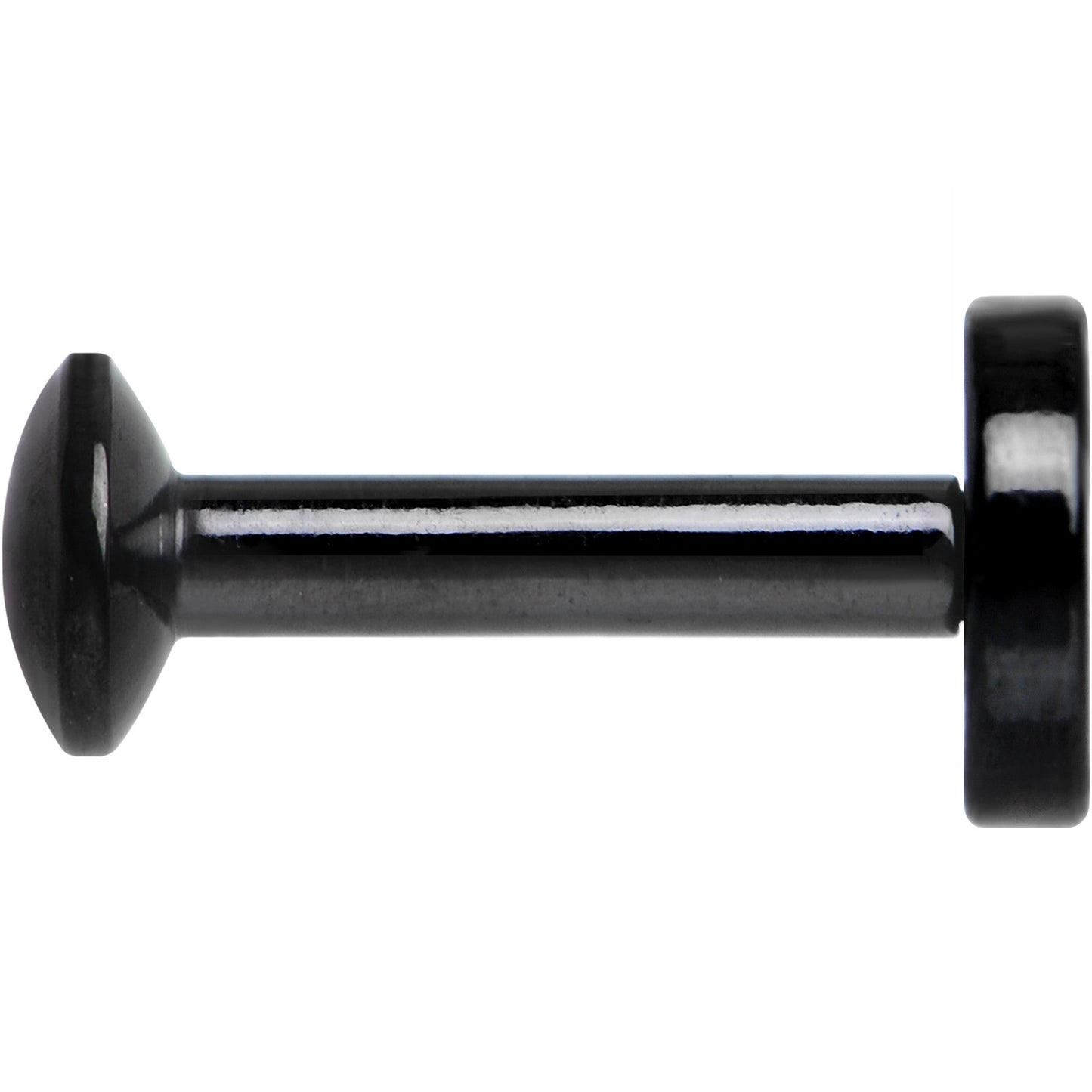 1/4 Black IP 4mm Circle Internal Thread Daith Cartilage Tragus BodyCandy