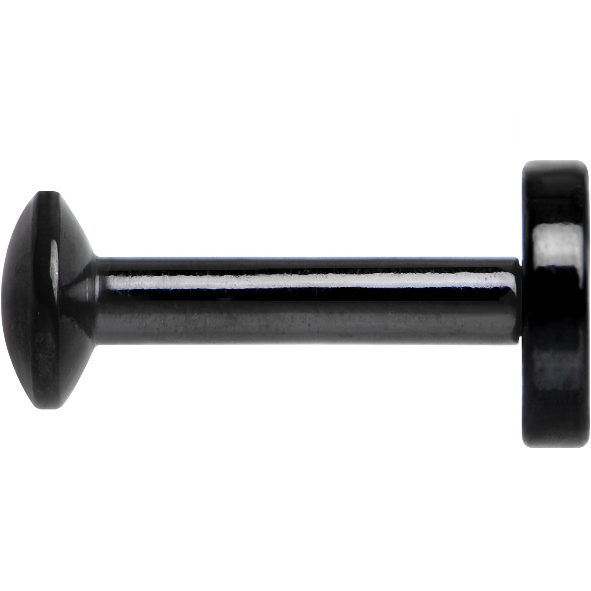 1/4 Black IP 4mm Circle Internal Thread Daith Cartilage Tragus BodyCandy