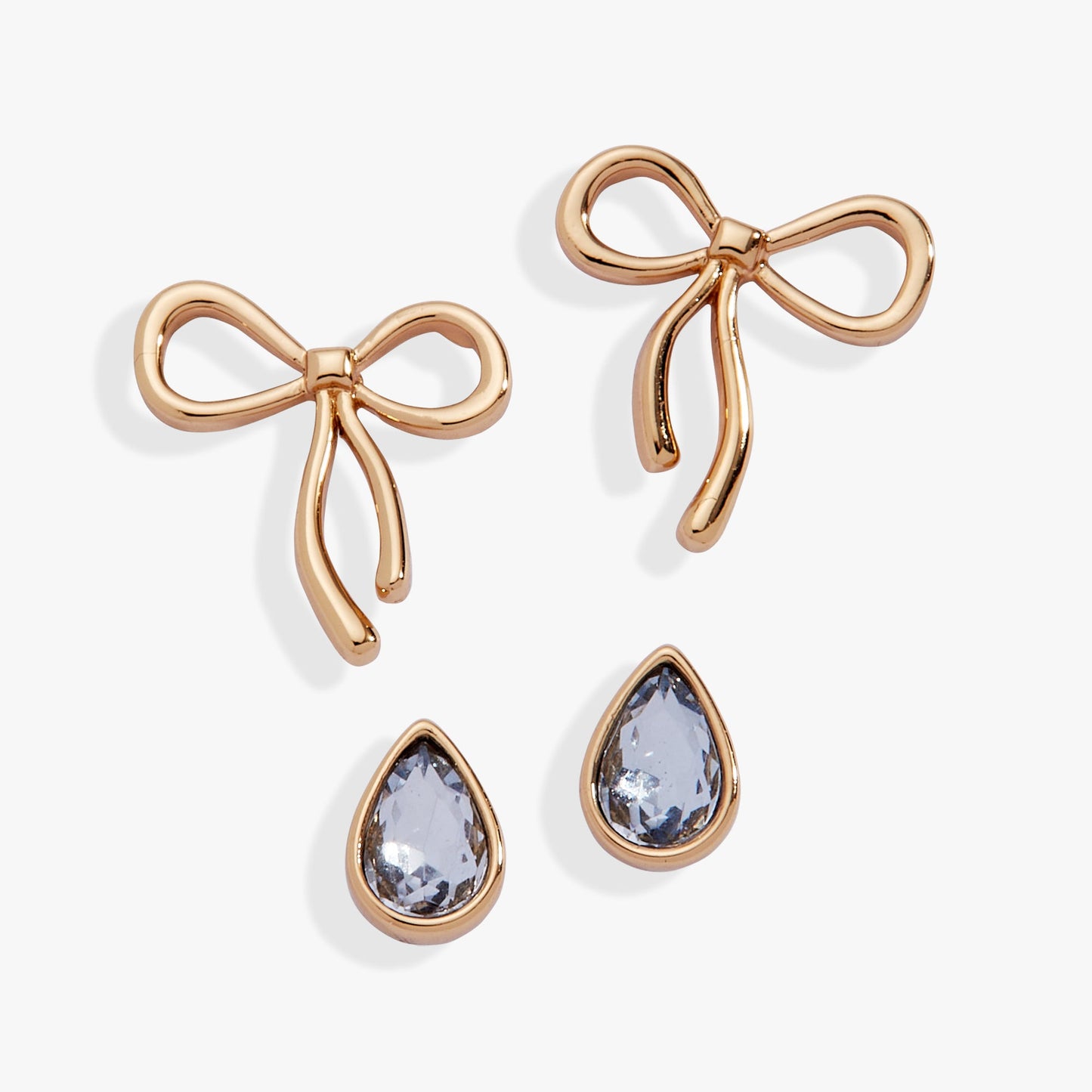 Bow & Teardrop Stud Earring Set ALEX AND ANI