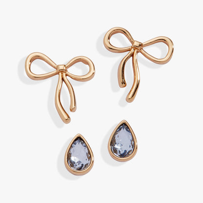 Bow & Teardrop Stud Earring Set ALEX AND ANI