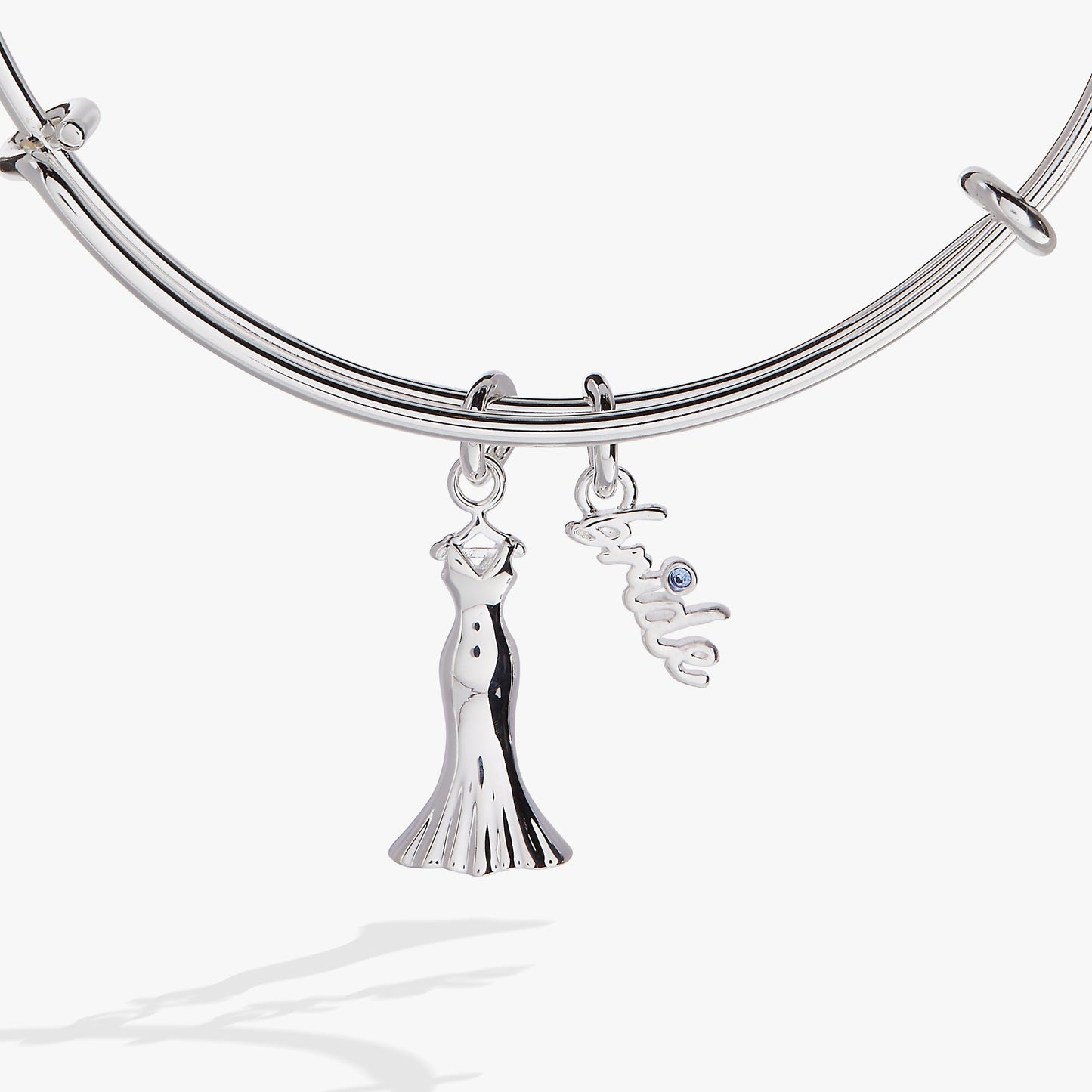 Bridal Gown Duo Charm Bangle ALEX AND ANI