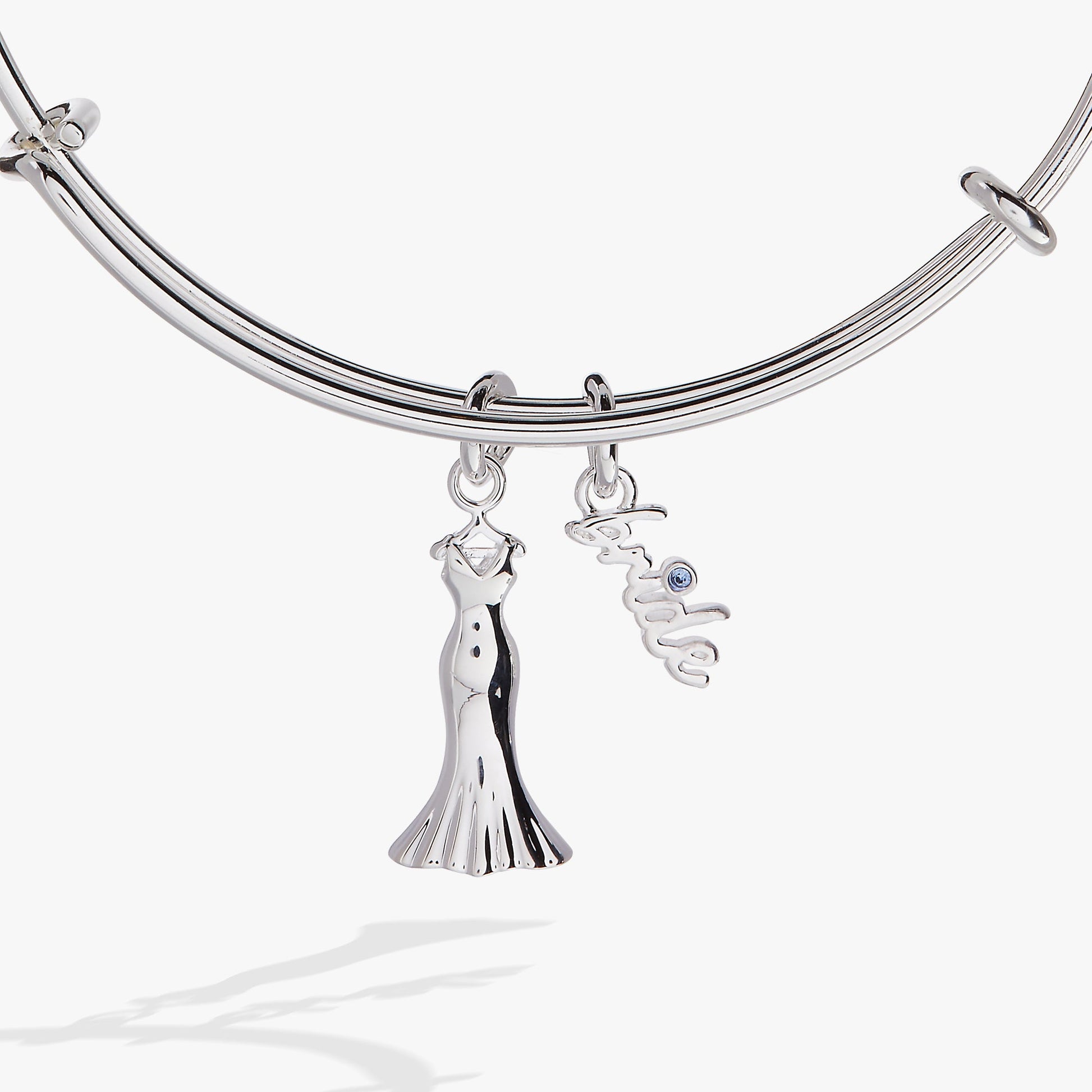 Bridal Gown Duo Charm Bangle ALEX AND ANI