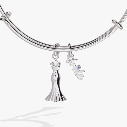 Bridal Gown Duo Charm Bangle ALEX AND ANI