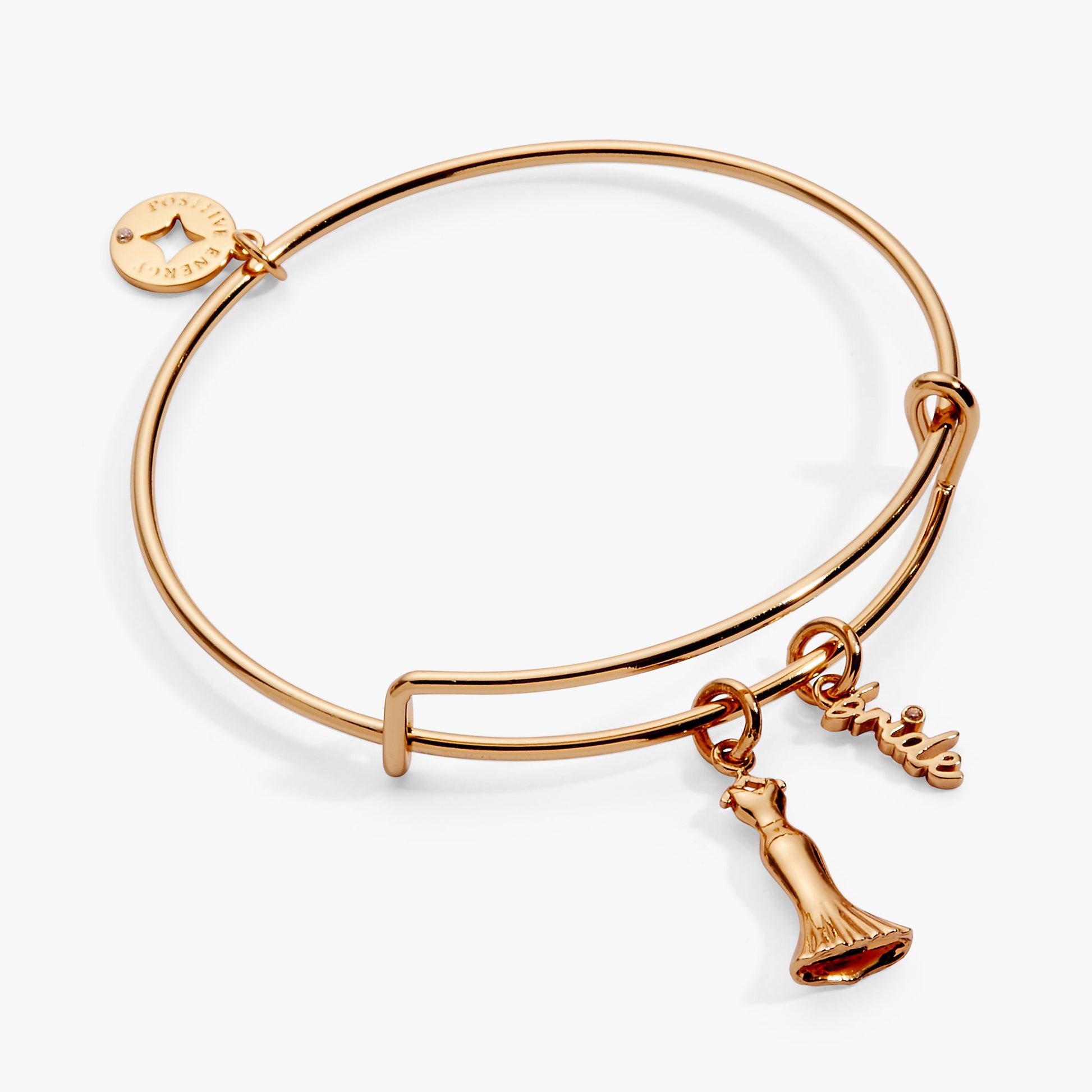 Bridal Gown Duo Charm Bangle ALEX AND ANI