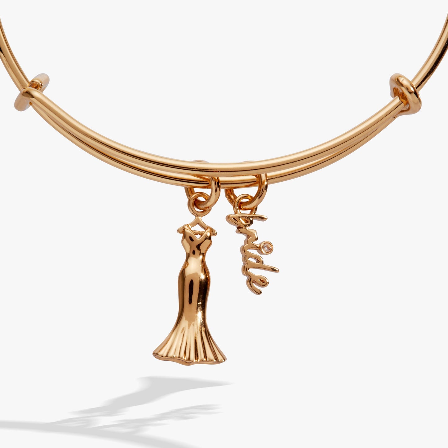 Bridal Gown Duo Charm Bangle ALEX AND ANI