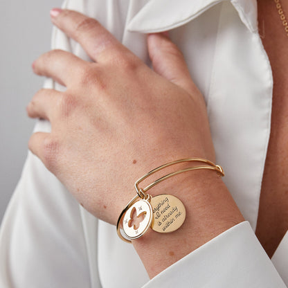 Hidden Message Butterfly Affirmation Bangle ALEX AND ANI