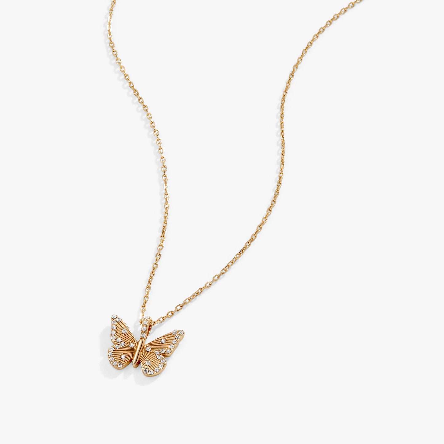 Butterfly + Crystal Necklace, Adjustable ALEX AND ANI