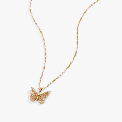 Butterfly + Crystal Necklace, Adjustable ALEX AND ANI