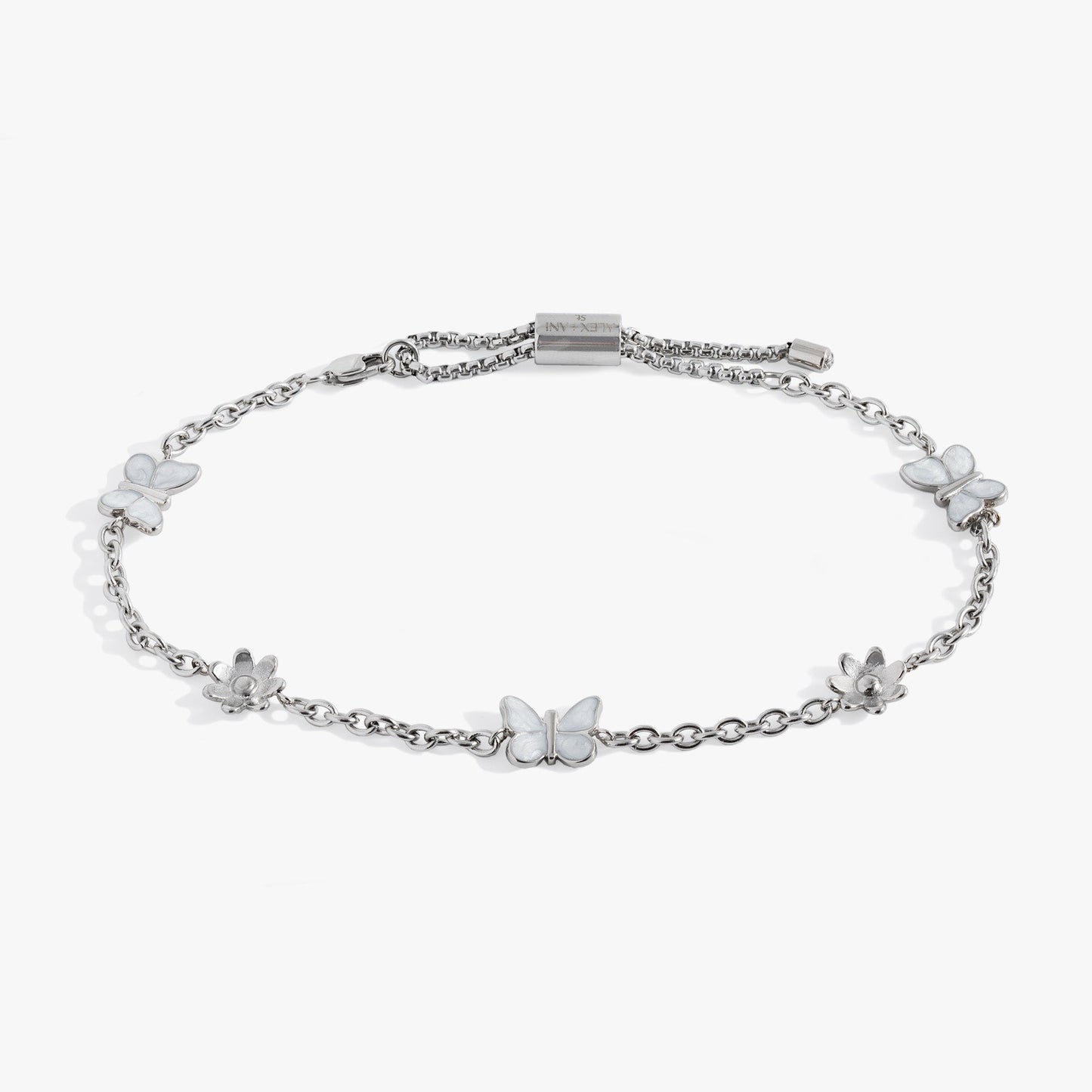 Butterfly and Flower Anklet ALEX AND ANI