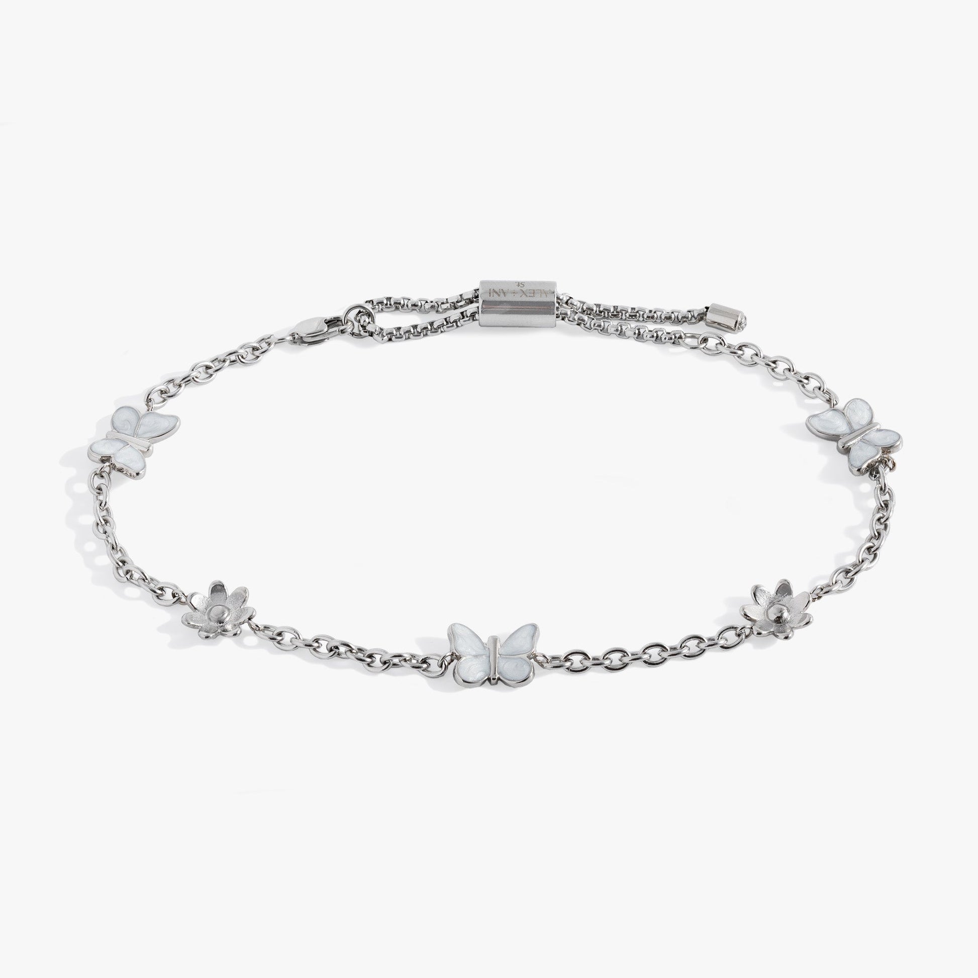 Butterfly and Flower Anklet ALEX AND ANI