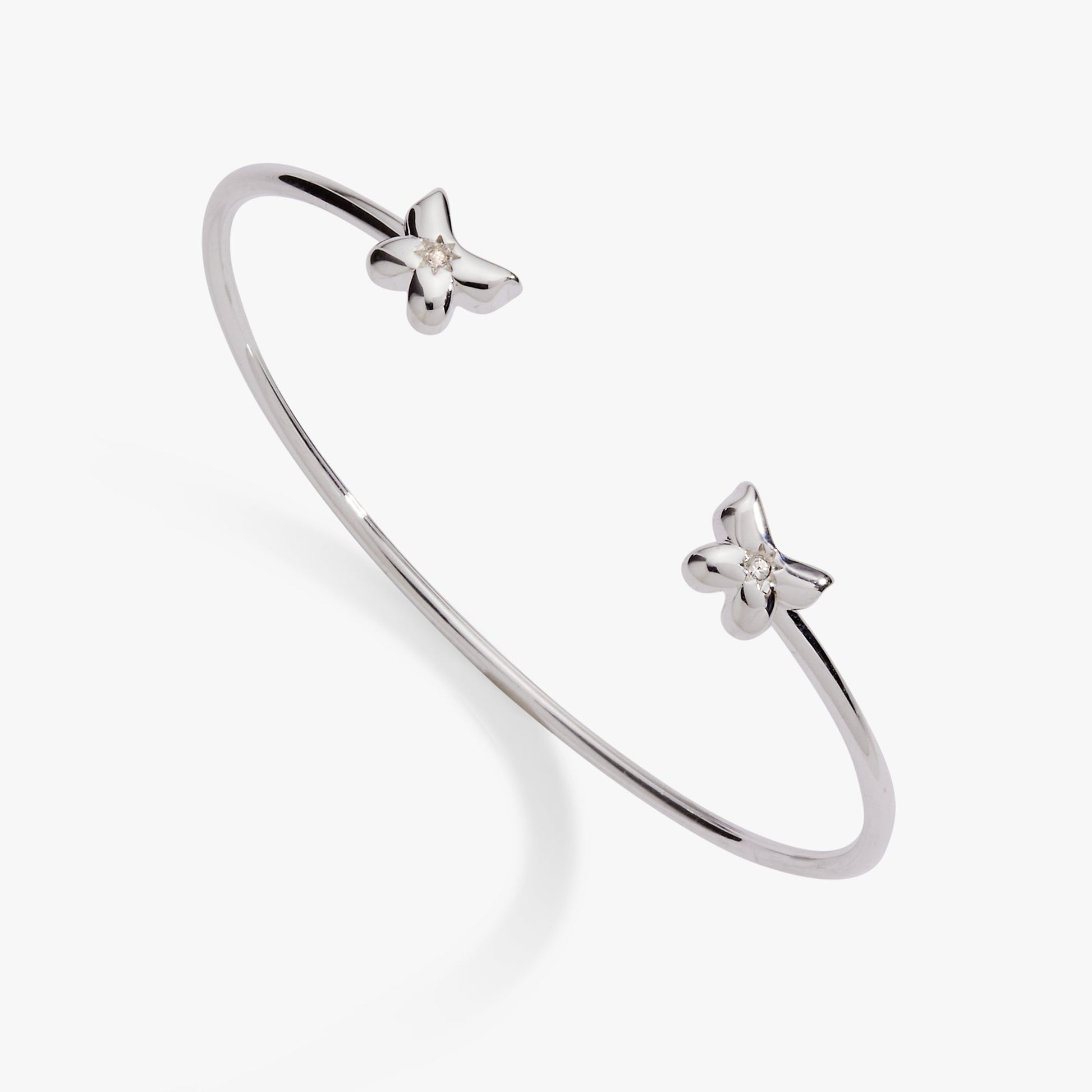 Puffy Butterfly Crystal Flex Cuff Bracelet ALEX AND ANI