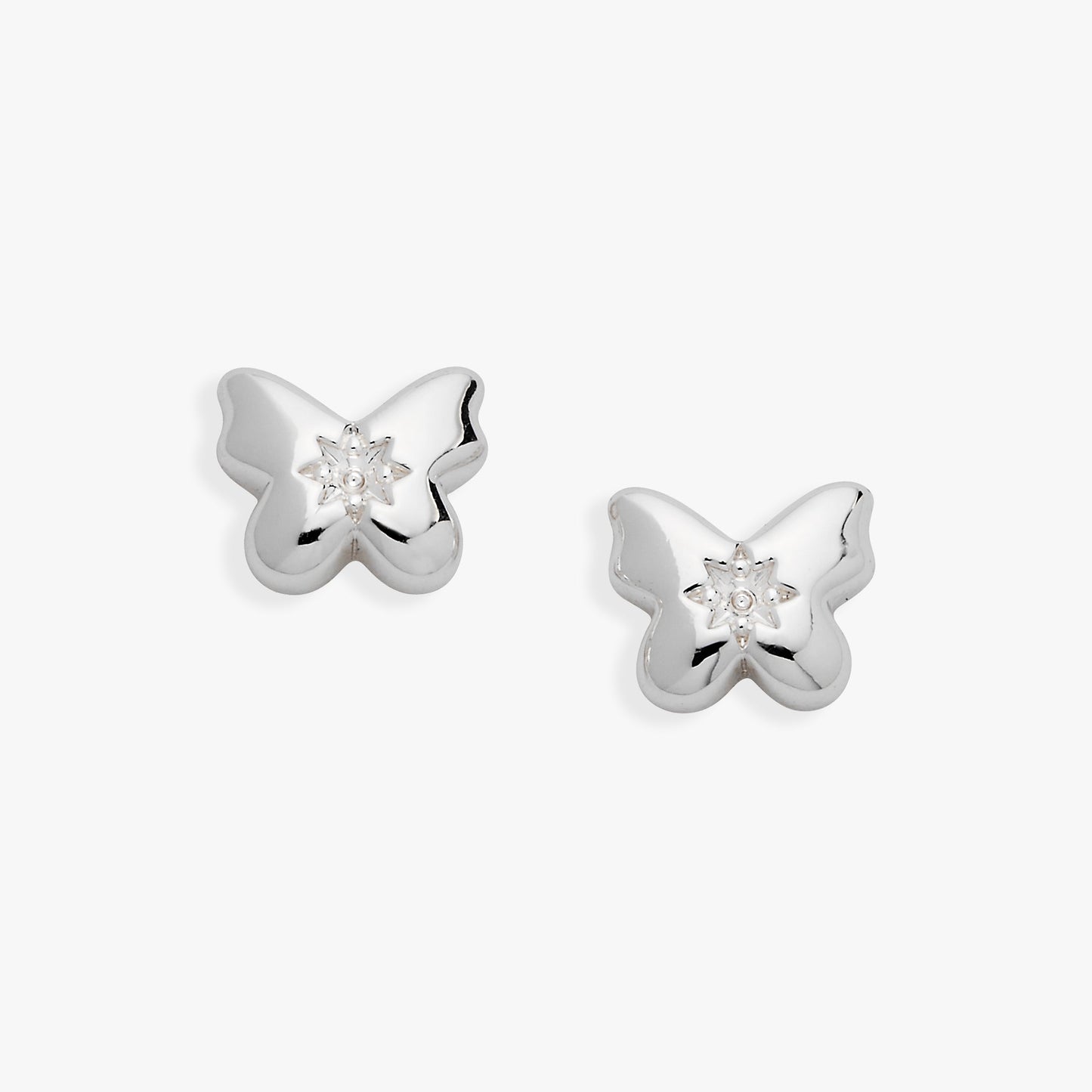 Puffy Butterfly Crystal Stud Earrings ALEX AND ANI