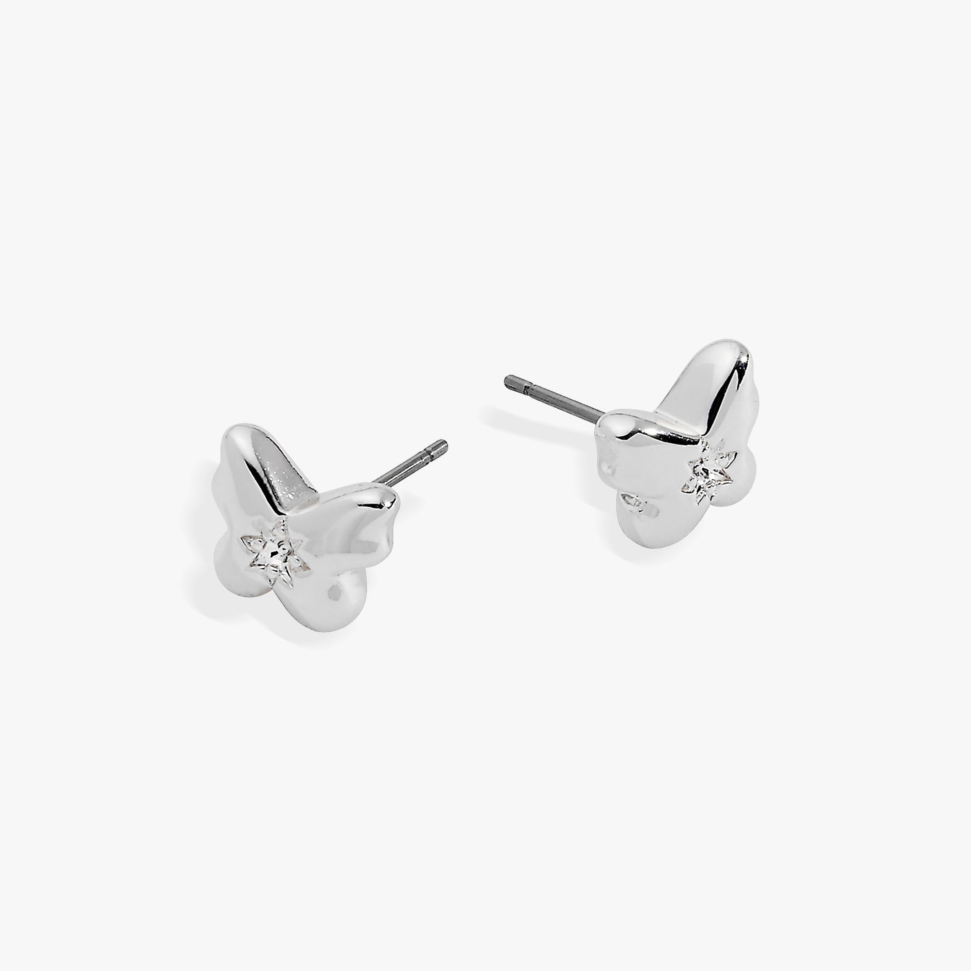 Puffy Butterfly Crystal Stud Earrings ALEX AND ANI