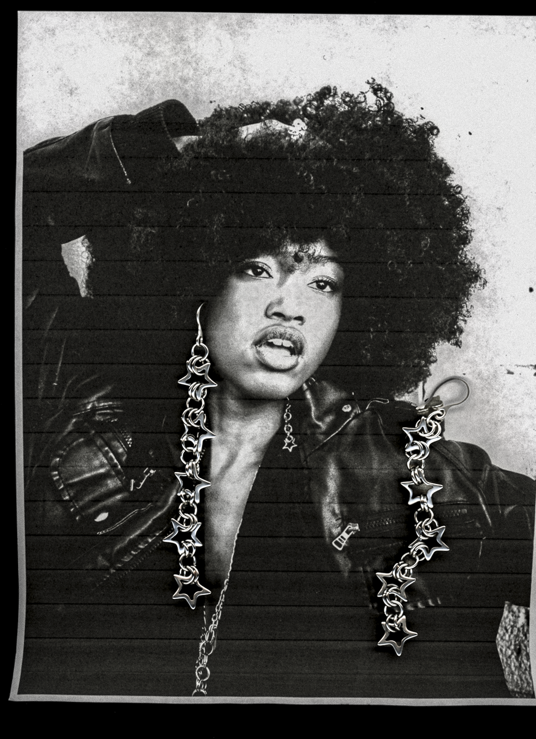 Starlight Viper - Chainmail Star Drop Earrings bywolfgang