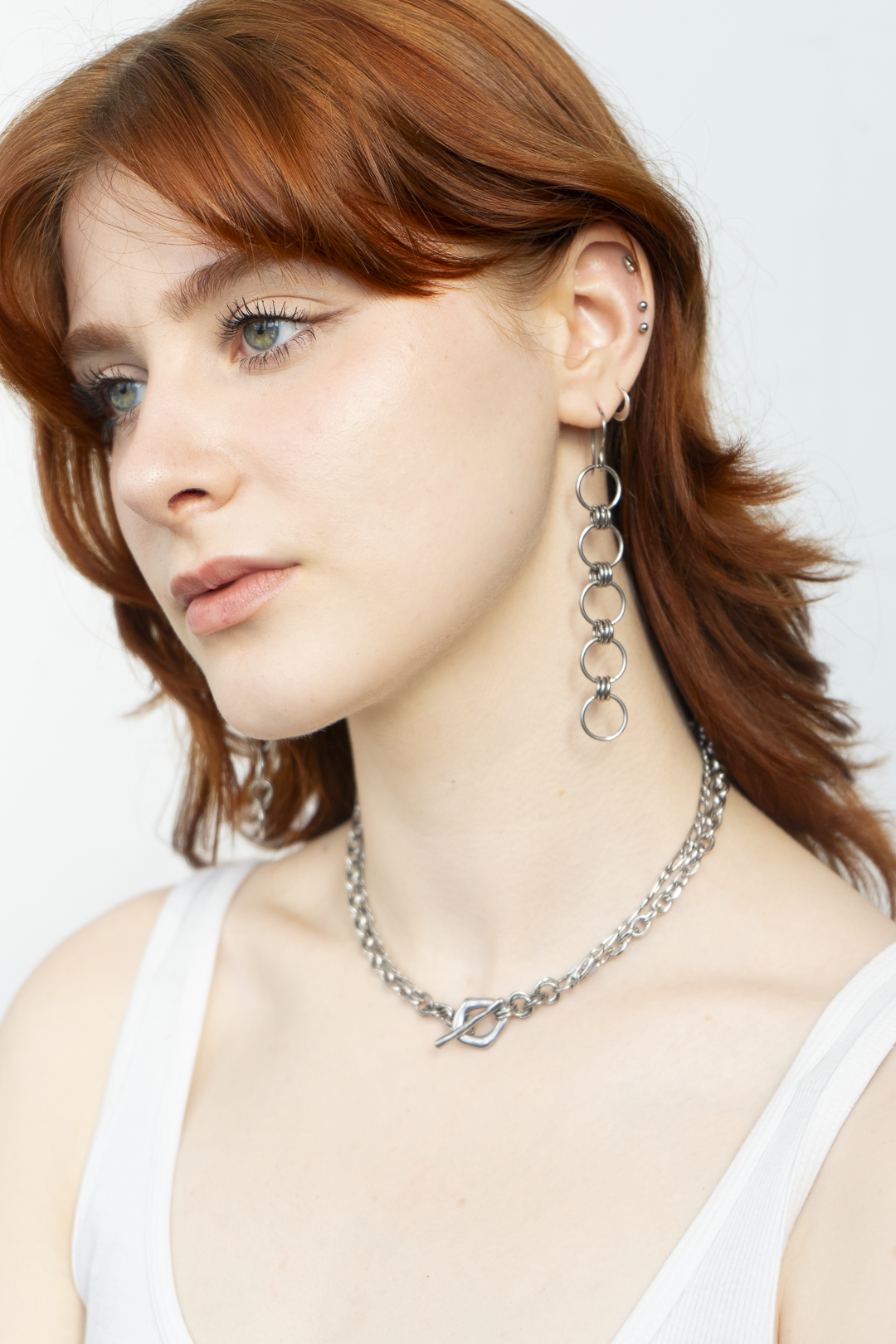Athena Cinq - Chainmail Drop Earrings bywolfgang